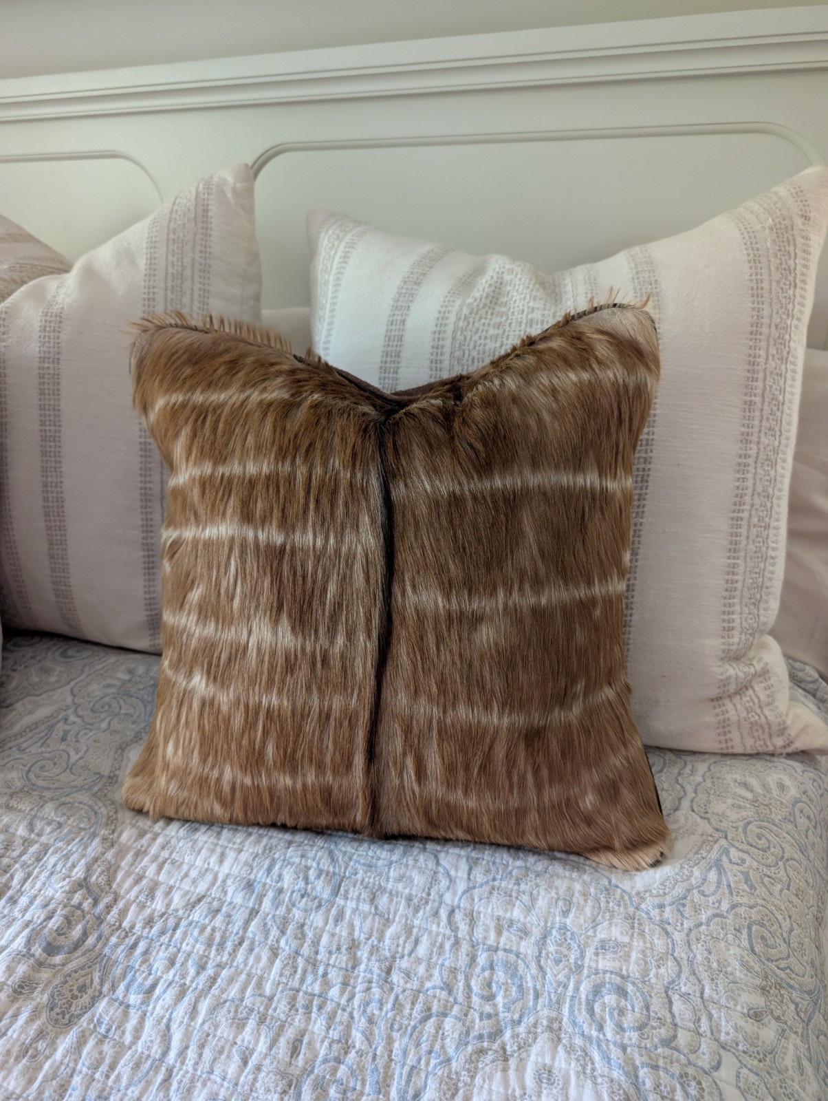 Authentic Animal Hide Skin Pillow Kudu Africa Safari gallery