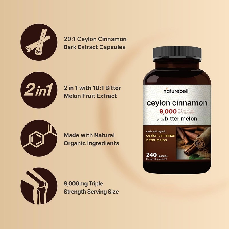 Ceylon Cinnamon Capsules (Made with Organic Sri Lanka Ceylon Cinnamon and Bitter gallery