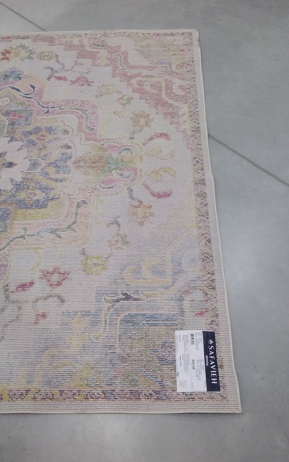 BLUE / GREY 7' X 7' Square Stained Rug, Reduced Price 1172707900 CRS501M-7SQ gallery