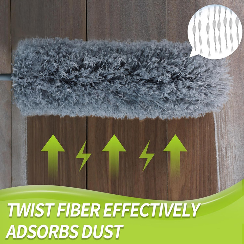 Cobweb Duster with Extension Pole, Spider Web Brush & Ceiling Cleaning Kit, 100" gallery
