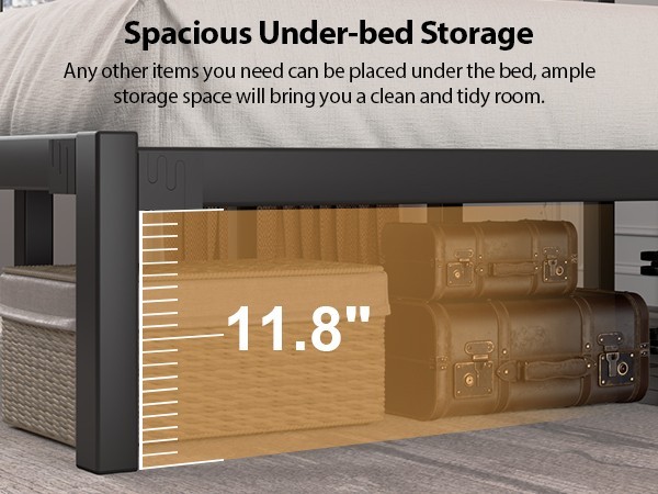 Contemporary Platform Bed with Ample Storage, Sturdy Structure, Easy Assembly gallery