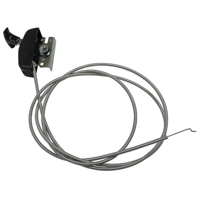 Throttle Cable 73.5" Length for Front Engine Mowers - Steel with T Handle