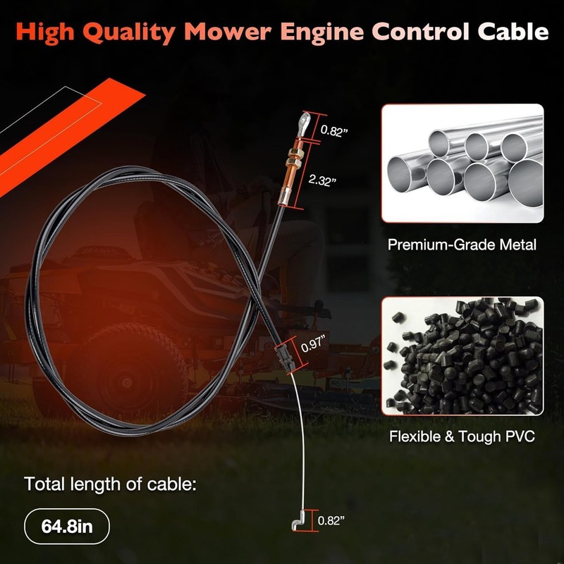 Engine Control Cable For Ariens Push Self-Propelled Recoil Start Model 06921100 gallery