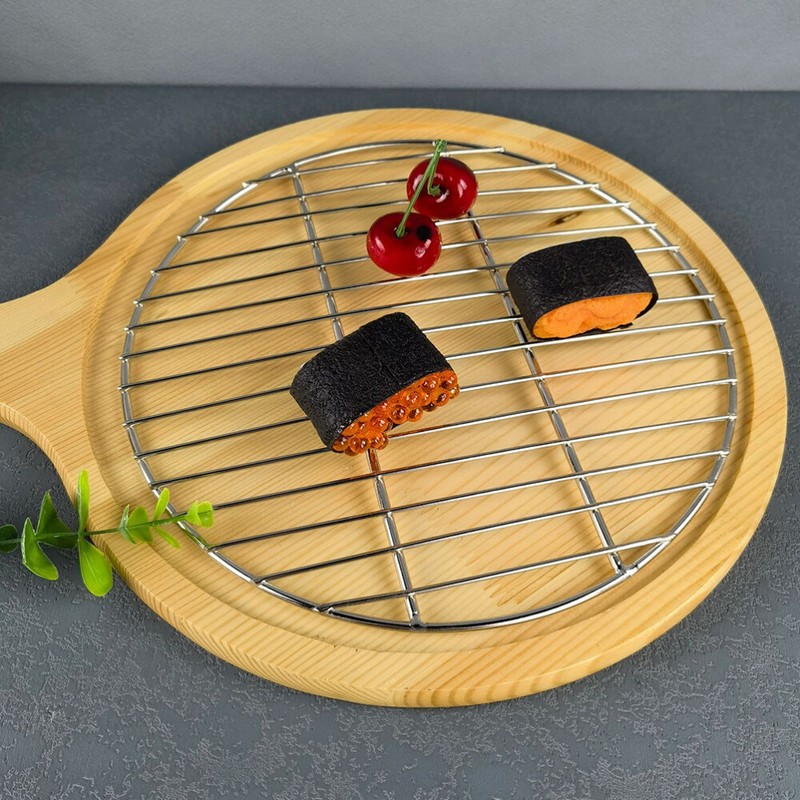 Practical Grill Mesh Household Net Stainless Steel Grate Round Barbecue gallery