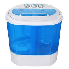 Portable Washing Machine 9.9LB Mini Compact Twin Tub Washer Spinner w/Inlet Hose