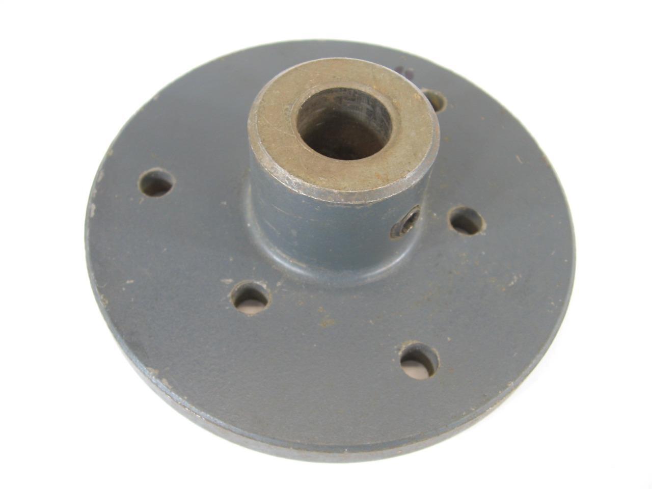 4" Diameter Steel Faceplate for Straight 5/8" Round Shaft Steel w/ Setscrew NOS gallery
