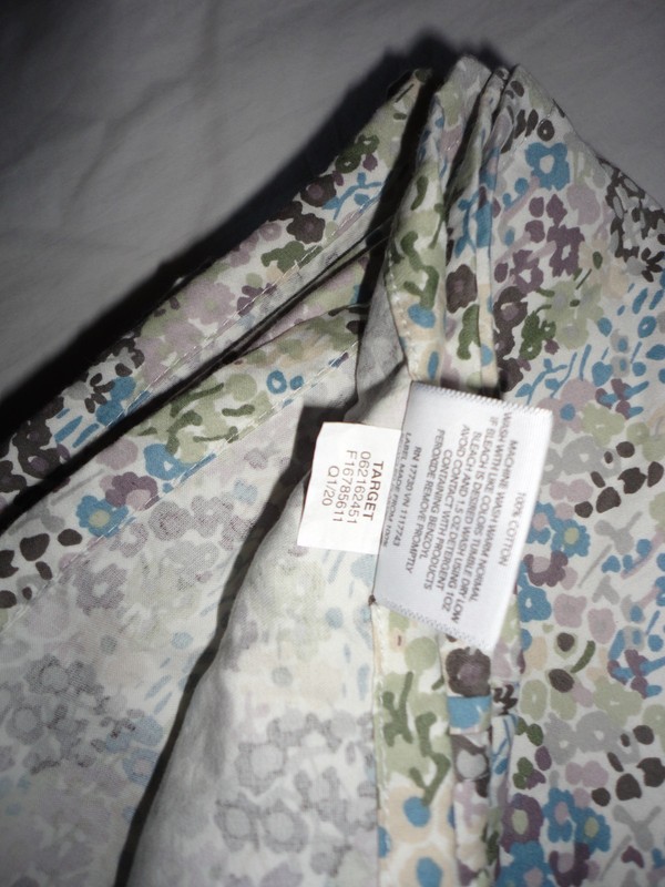 THRESHOLD PERFORMANCE PURPLE BLUE LILAC FLORAL KING/CAL KING FLAT SHEET 104X100 gallery