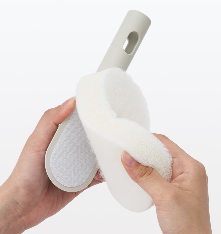 MUJI Cleaning Tool Bath Sponge with Replaceable head New Type from Japan gallery