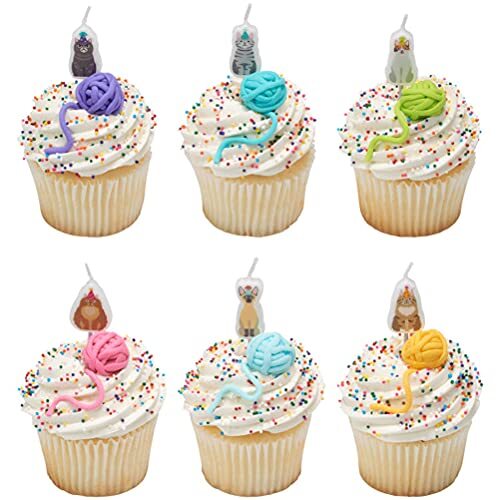 Birthday Party Cats Kittens Shaped Cake Candles - 6 pc gallery