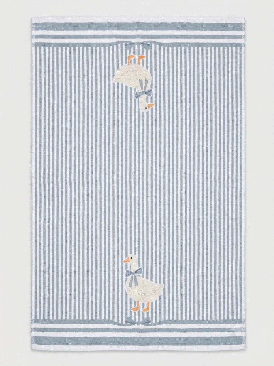 2-Pack Blue Bow Tie Goose Hand Towels P Kitchen/Bathroom Farmhouse Decor -NEW gallery