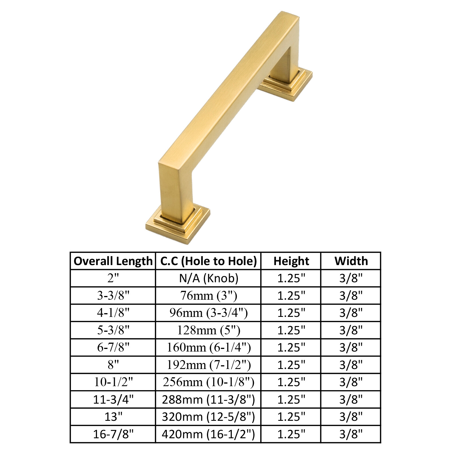 Brushed Gold Modern Cabinet Handles Pulls Knobs Kitchen Hardware Stainless Steel gallery