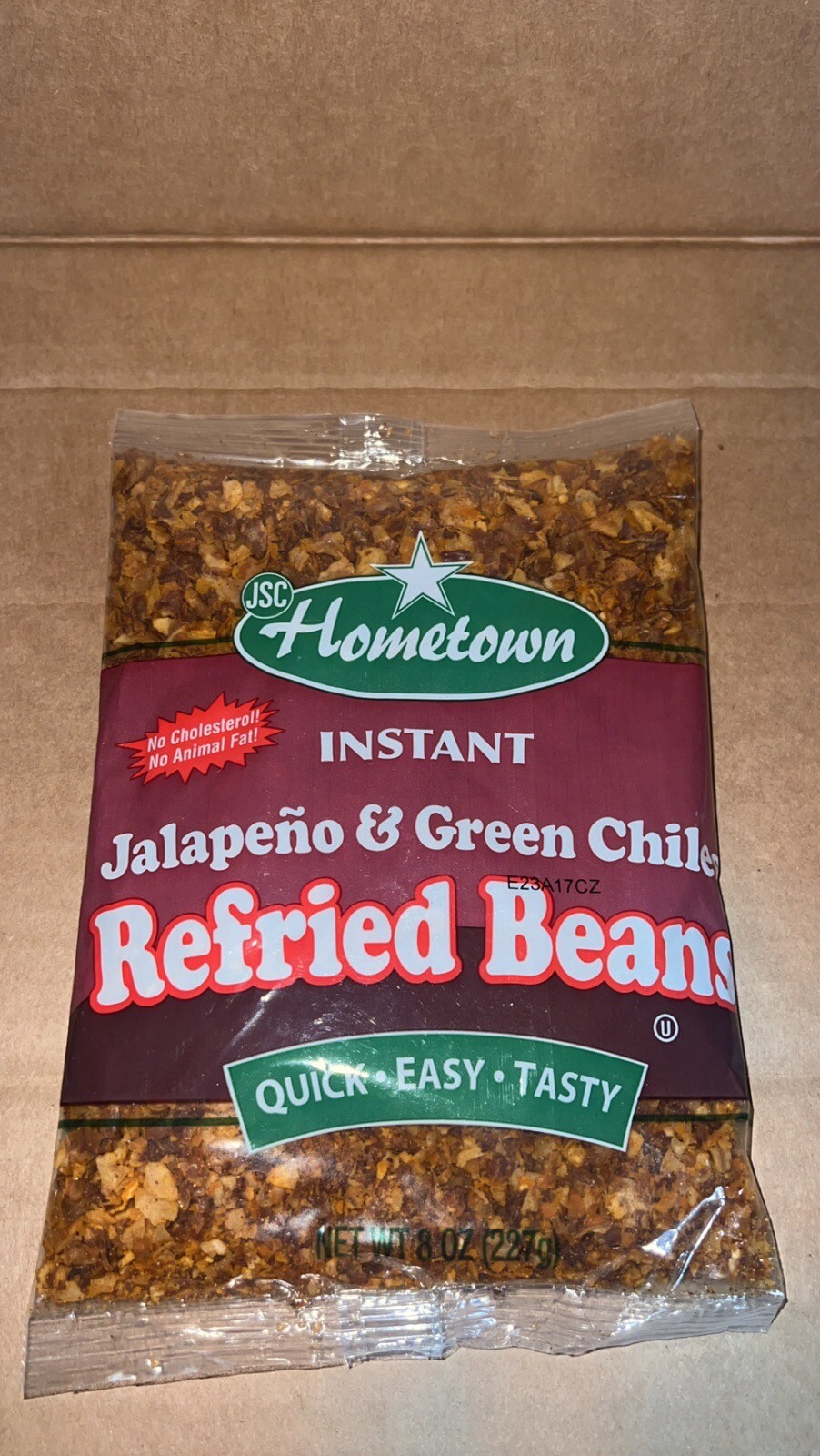 (8 oz ) JSC Hometown Instant Dehydrated Refried Beans Jalapeño & Green Chiles gallery