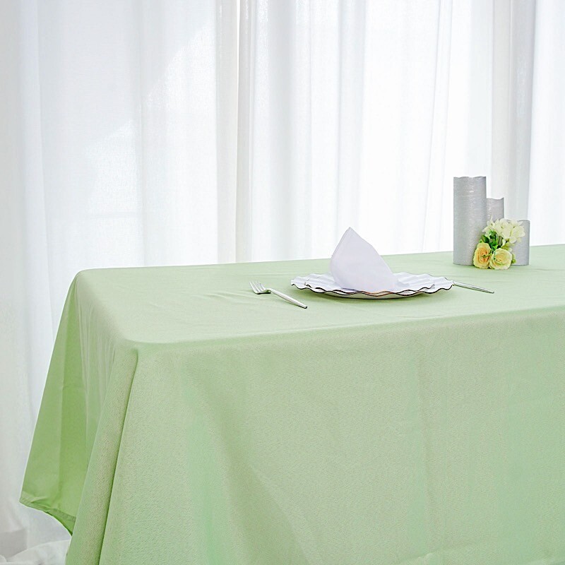 SAGE GREEN 60x126 RECTANGLE POLYESTER TABLECLOTH Wedding Catering Kitchen gallery