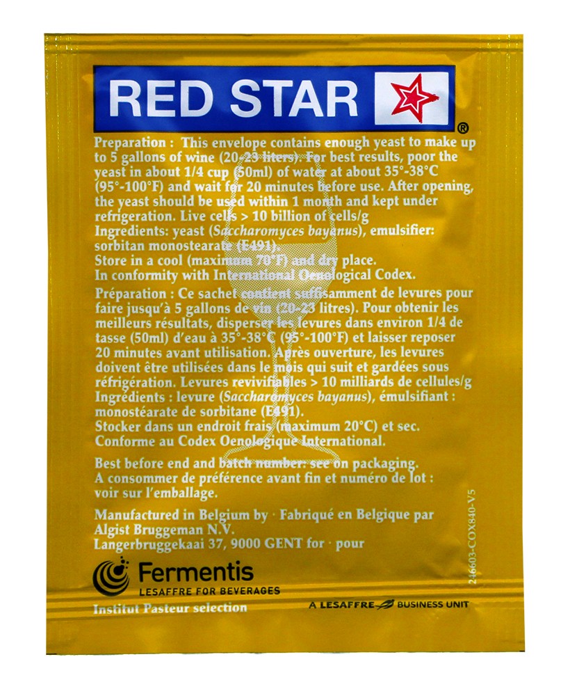 11 Packs Red Star Premier Blanc Wine Yeast 5 Grams gallery