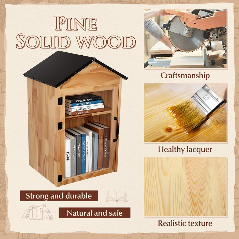 Outdoor Library Book Box, Multipurpose Little Library Box Outdoor gallery