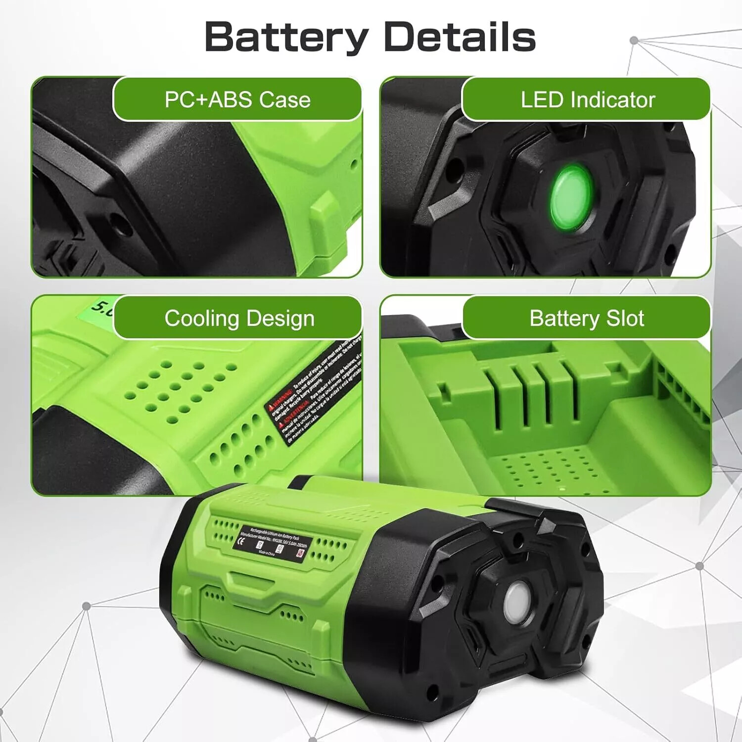 For EGO 56V 7500mAh Battery 56V Battery 7.5Ah BA1400T BA2800 BA4200T BA5600T NEW gallery
