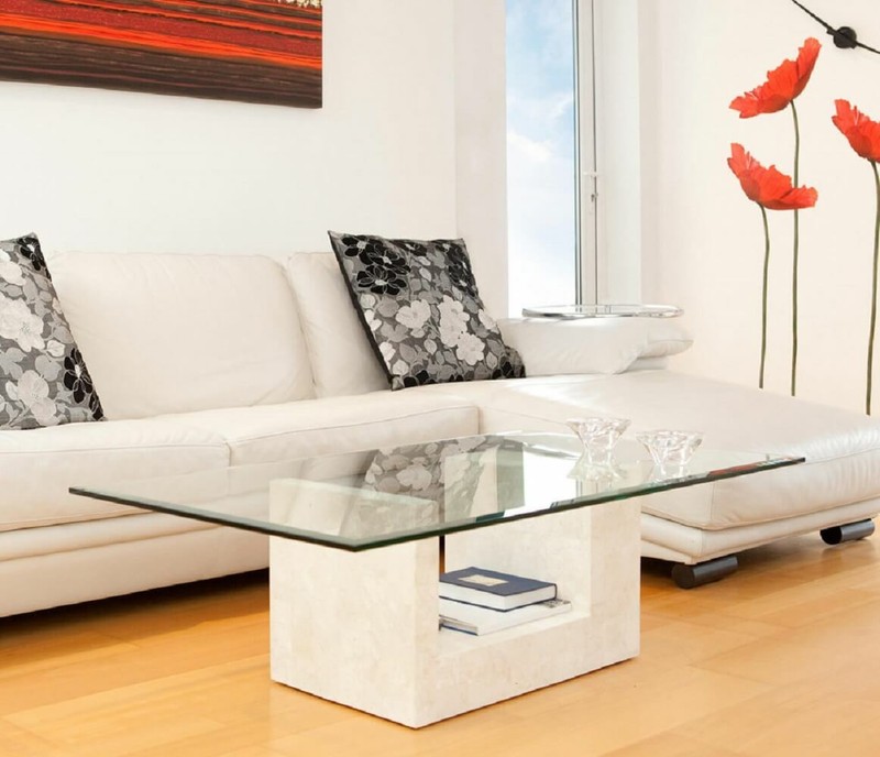 Glass Table Top Rectangle Beveled Polished Clear Tempered Glass Top Dining Table gallery