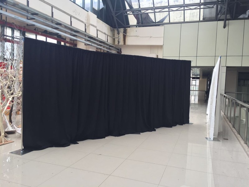 ADJUSTABLE QUICK BACKDROP KIT 12 FT TALL x 24 FT- 60 FT WIDE PIPE WITHOUT DRAPE gallery