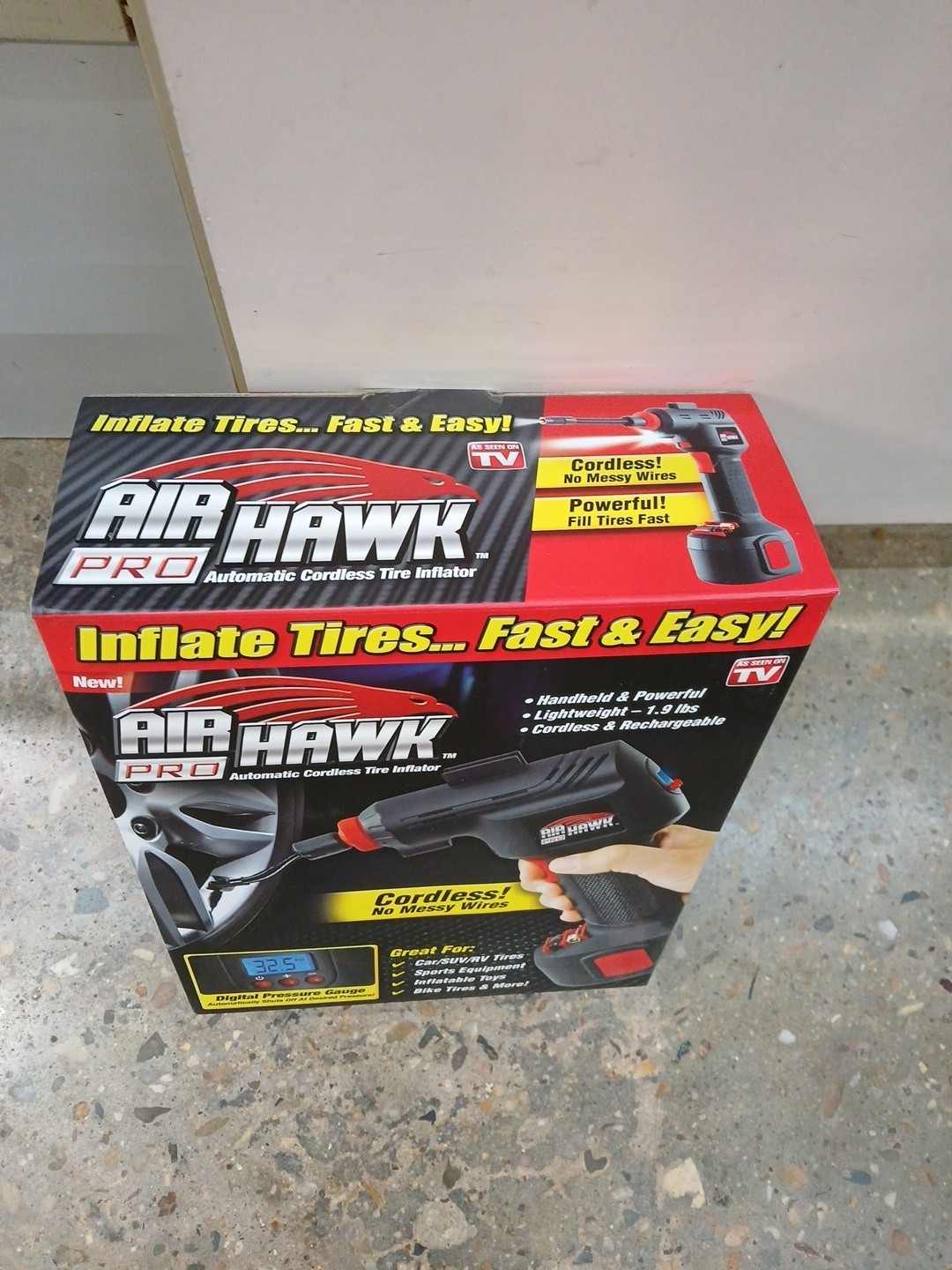 ONTEL Air Hawk Pro Automatic Cordless Tire Inflator Portable Air Compressor, ... gallery