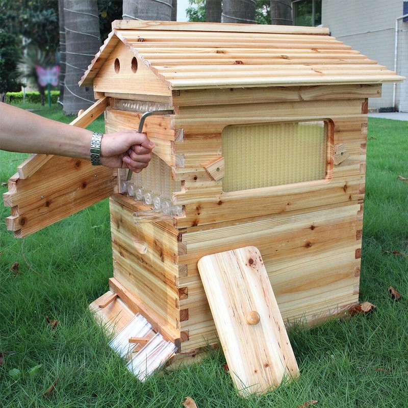 Auto Seep Bee Hives Boxes Langstroth Bee Hive HOUSE + 7x Bee Beekeeping Frames gallery