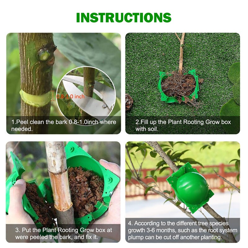 Air Layering Propagation Kit Reusable Grafting Ball Plant Rooting Grafting Box gallery