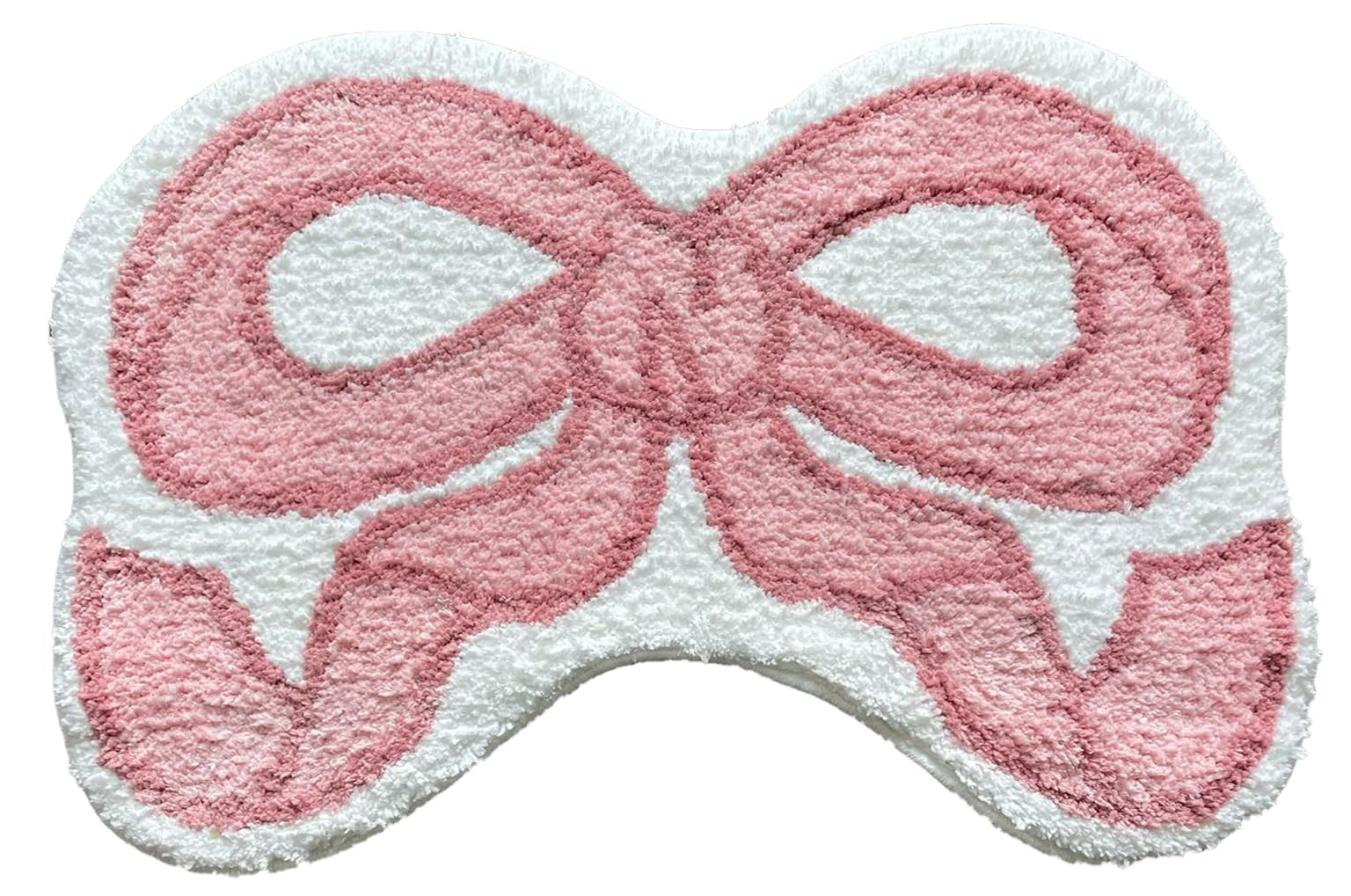 Bow Rug - Bow Shaped Bathroom mat - Handmade & Premium- 30in (75cm) - Pink ba... gallery