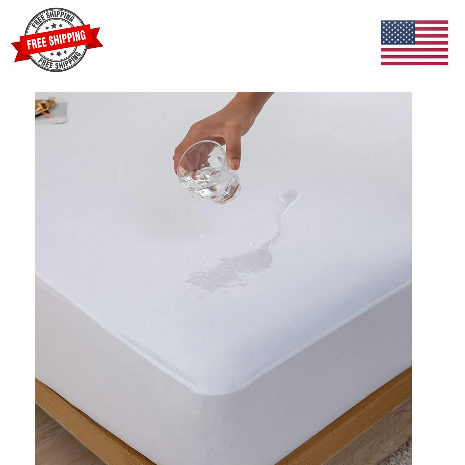 Waterproof RV Bunk Mattress Protector for 30 x 75 Narrow Twin or Camper Bed U... gallery