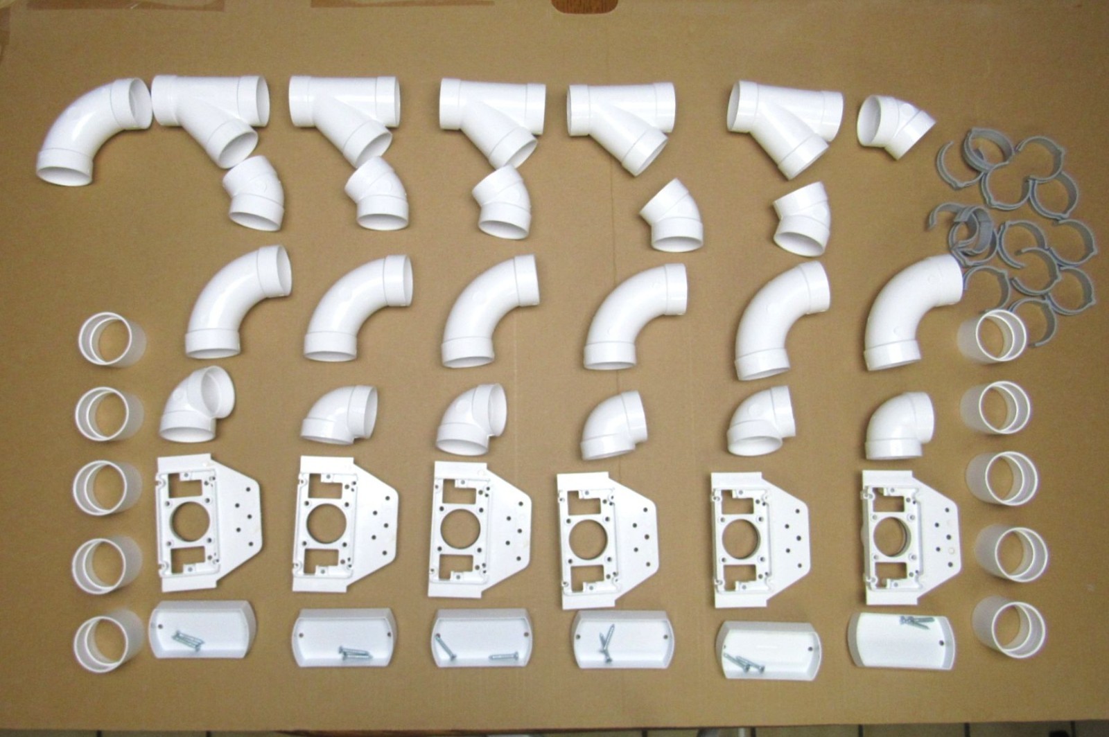 (62) Piece Central Vac PVC Rough-in fitting kit for 6 wall Inlets gallery