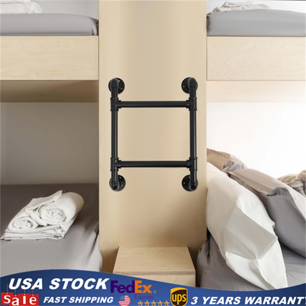 Wall-Mounted Ladders for Home Metal Step Ladder for RV Attic Bunk Bed Loft Steps