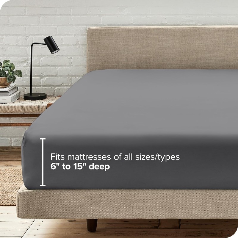 Fitted Bottom Sheet Twin Extra Long - 1800 Microfiber - Ultra-Soft Wrinkle F... gallery
