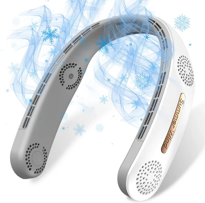 Personal Air Conditioner 6000mAh Neck Fan Rechargeable 4-Speed Portable Neck Fan gallery