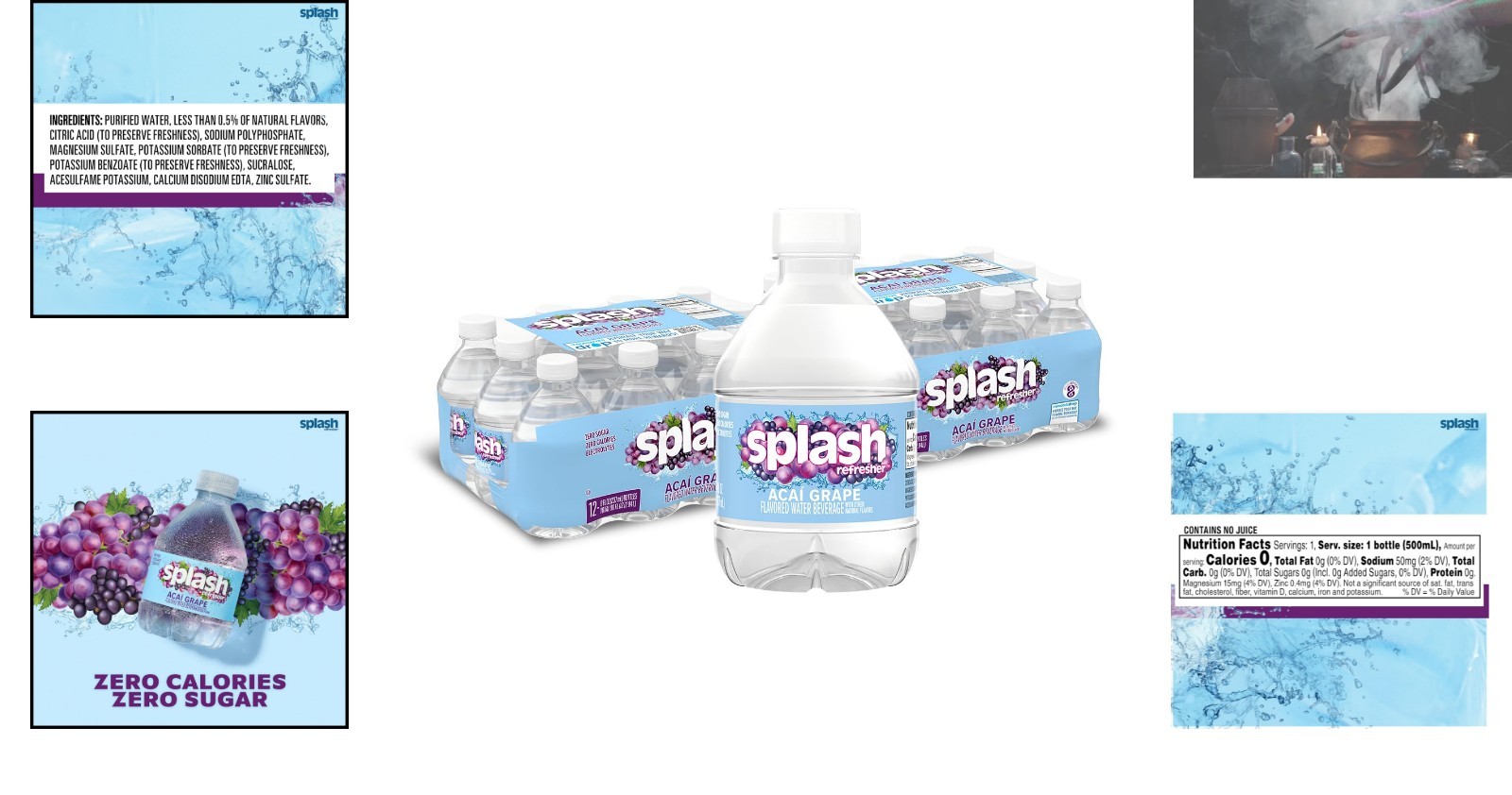24 Pack of Acai Grape Mini Bottles - Refreshing Zero Sugar Hydration Beverage gallery