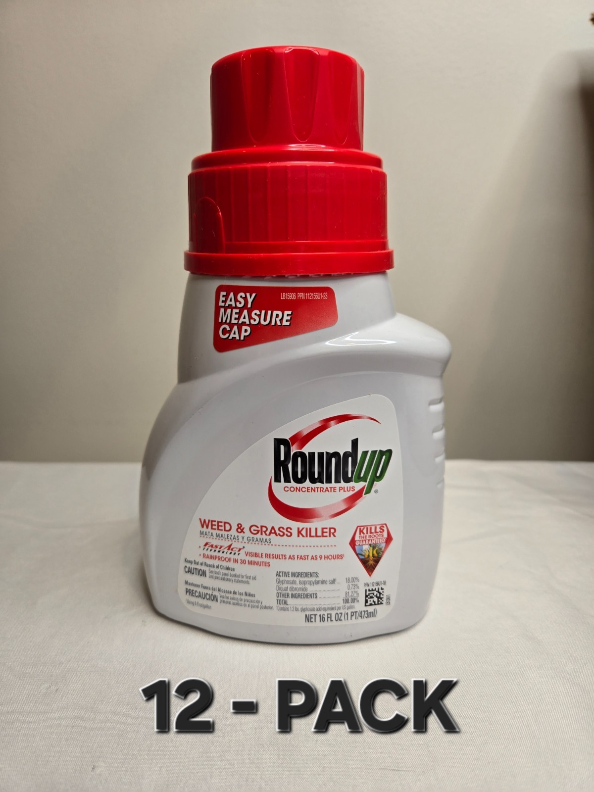 Roundup Weed and Grass Killer Concentrate Plus 16 oz - (12-count) 192 Fl. oz. gallery