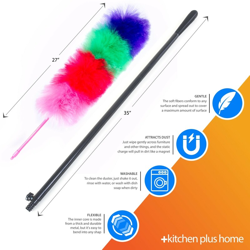 Static Duster - 27" Large Electrostatic Duster with Bonus 35" Extension Pole gallery