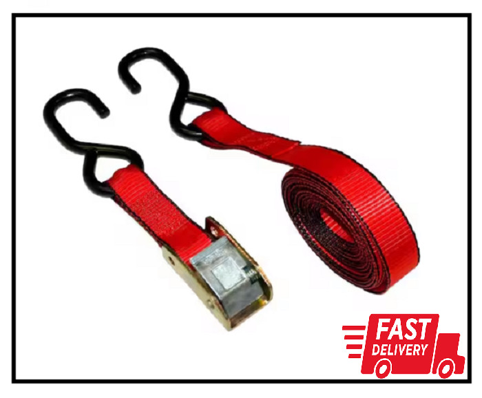 1 In. X 15 Ft. Cam Buckle Tie-Down Strap with 1500 Lbs. S-Hook Design gallery