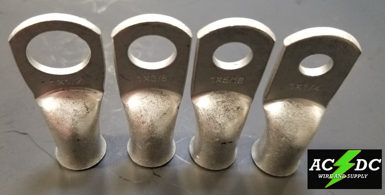 1 Gauge Cable Lugs Ring Terminals Battery Wire Connectors Pure Copper Tinned gallery