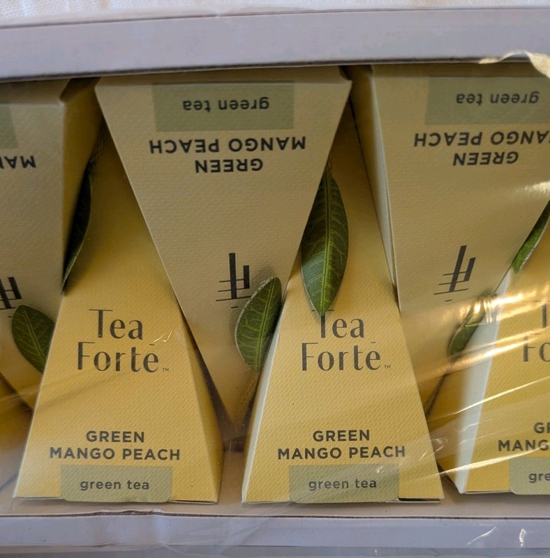 Tea Forte Green Mango Peach Green Tea Gift Set Sealed Premium Pyramid Bags gallery