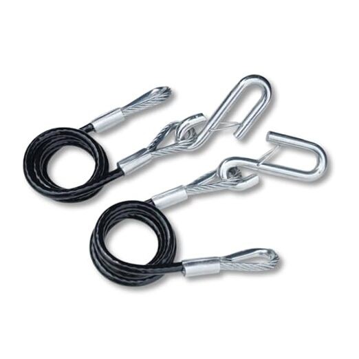 – 2,000 lb Trailer Safety Cable – Vinyl Coated w/Wire Latch – 2,000 lbs. Black gallery