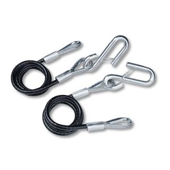 – 2,000 lb Trailer Safety Cable – Vinyl Coated w/Wire Latch – 2,000 lbs. Black