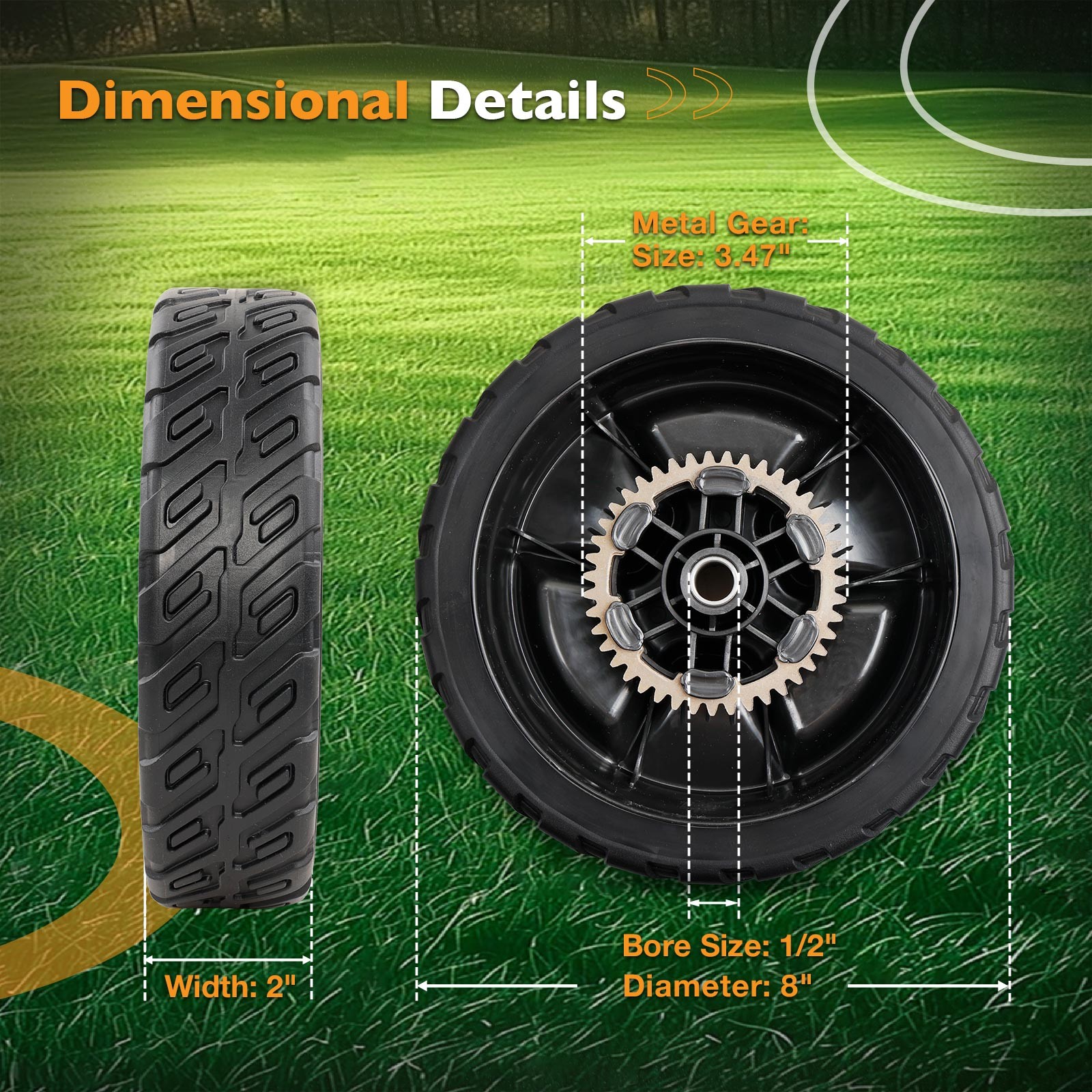 4x 8" Lawn Mower Front Wheels Kit For Honda HRN216 VKA VKAA VYAA 44710-VR8-N00ZA gallery