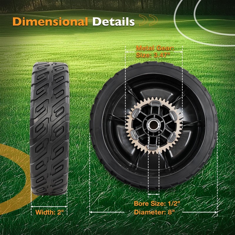4x 8" Lawn Mower Front Wheels Kit For Honda HRN216 VKA VKAA VYAA 44710-VR8-N00ZA gallery