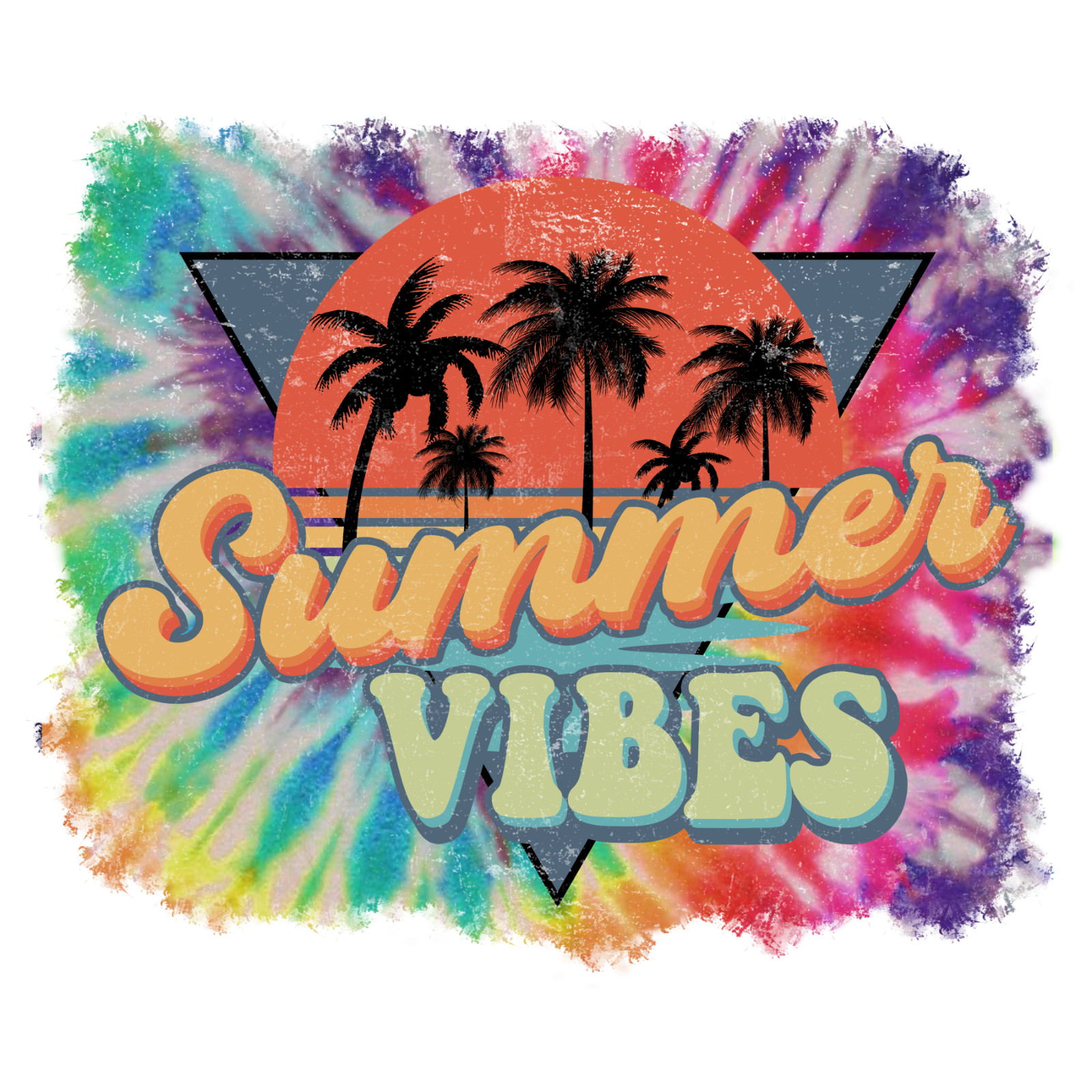 SUMMER VIBES Sublimation Print Ready to Press, Heat Transfer PICK YOUR SIZE gallery