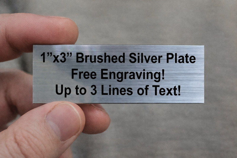 Custom Engraved 1x3 Self Sticking Plate / Nameplate Tag Label Plaque Sign gallery