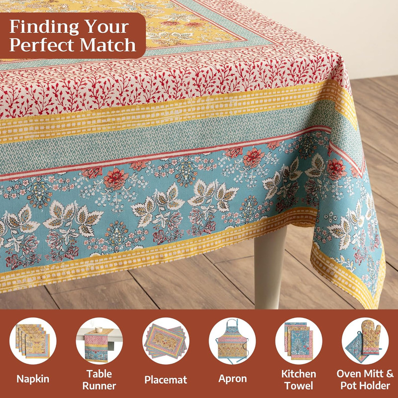 Maison D' Hermine Table Cloth Rectangle Table 100% Cotton 60 X 90 Inches Tablecl gallery