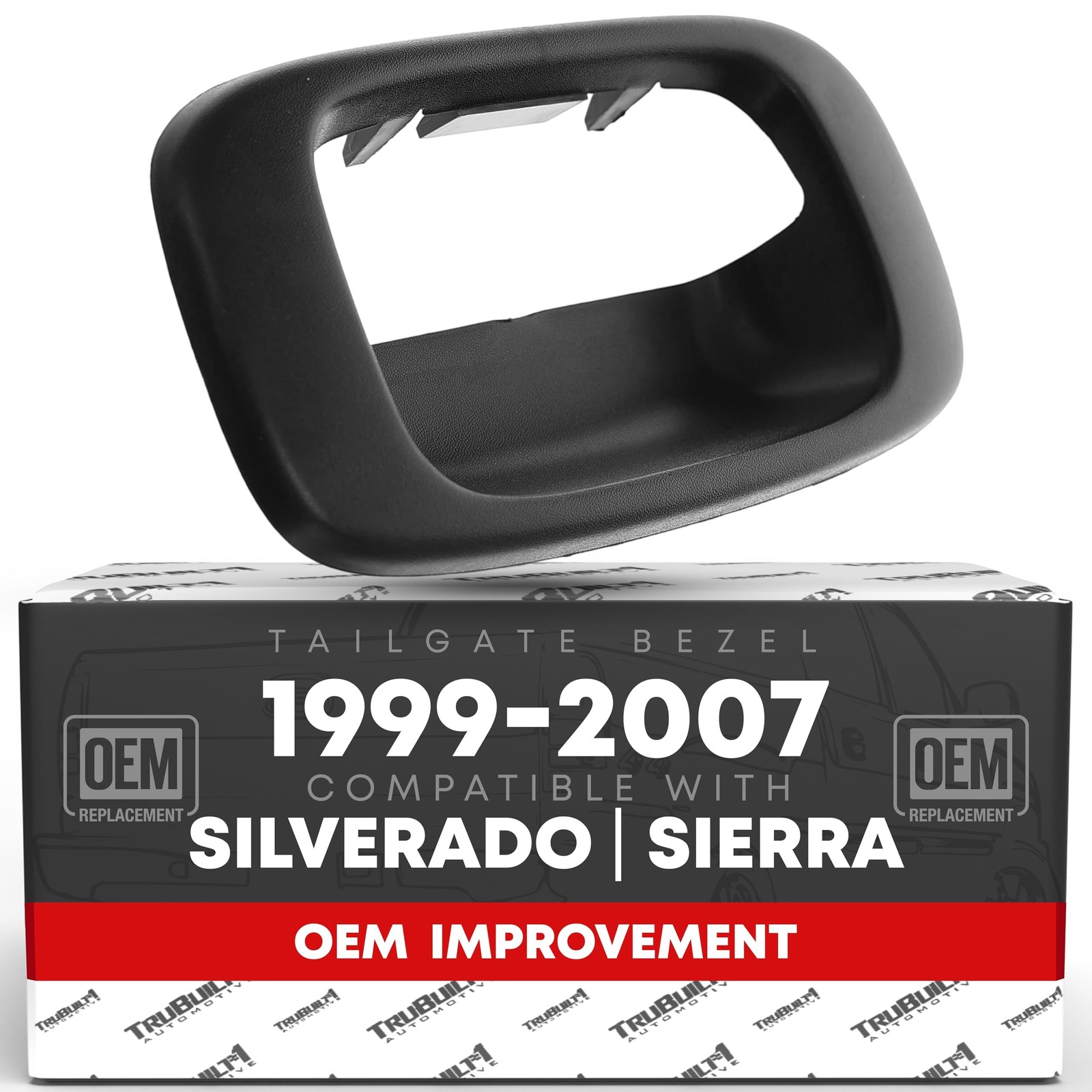 Tailgate Handle Bezel w/ Metal Clip for Chevrolet Silverado; GMC Sierra - Imp... gallery