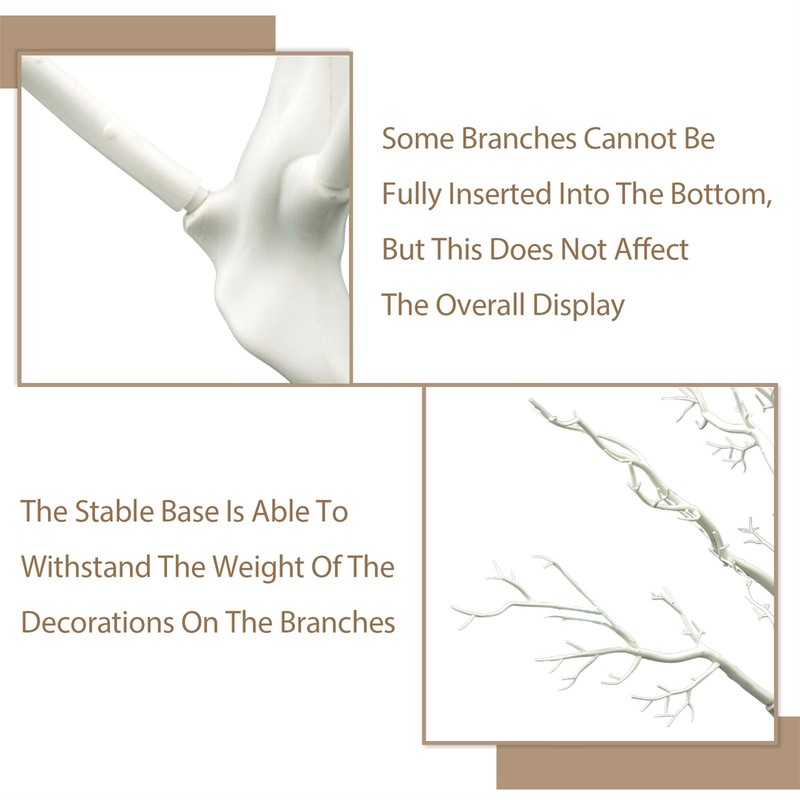 2ft 6in White Artificial Tree Removable Branch Design for Decorations and Cen... gallery