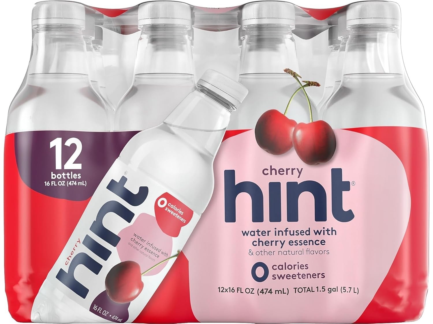 Flavored Bottled Water, Cherry - Purified Water Beverages with Zero Calories,... gallery