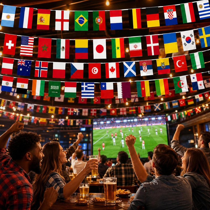 48 Countries String Flag, 45 Ft International Flags Bunting Banner of the World gallery
