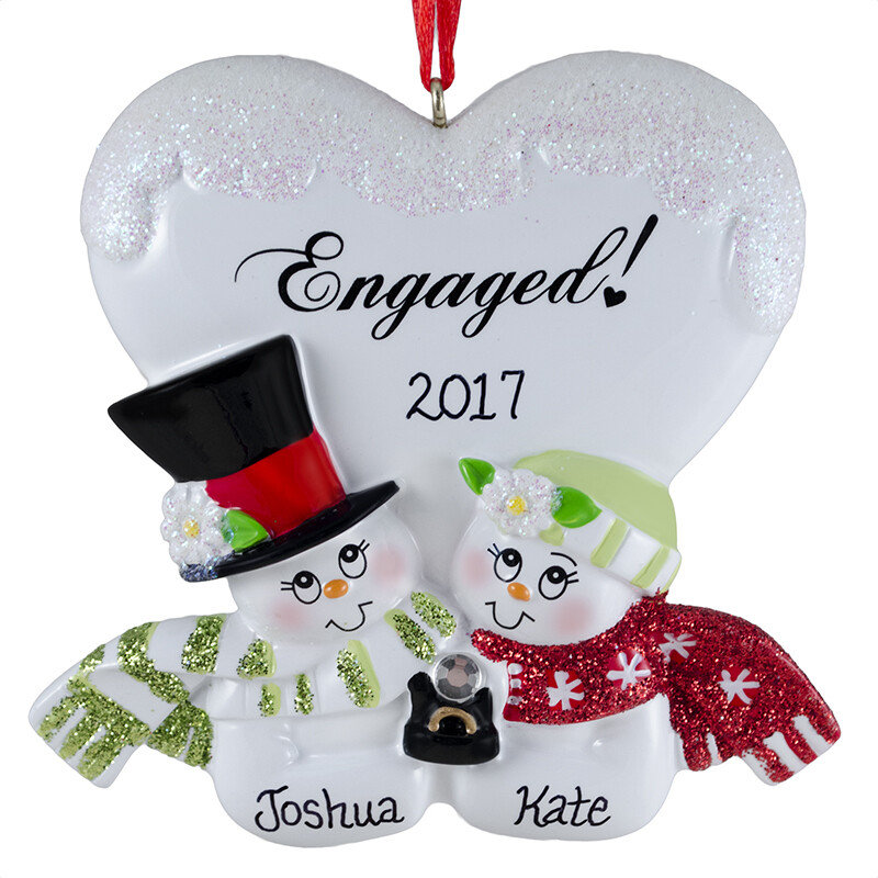 Engaged! Personalized Christmas Tree Ornament gallery