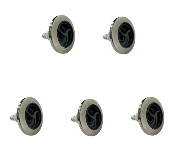 5 Pack CMP 5" Pro Loc Double Jet Roto Spa Hot Tub Replacement Graphite Gray gallery